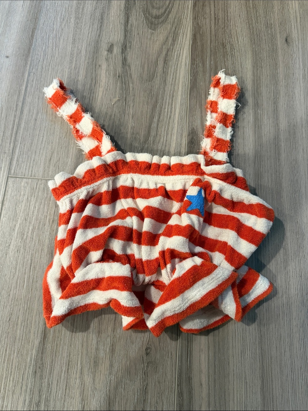 Red and White Striped Kids Tank Top Romper - Unbranded